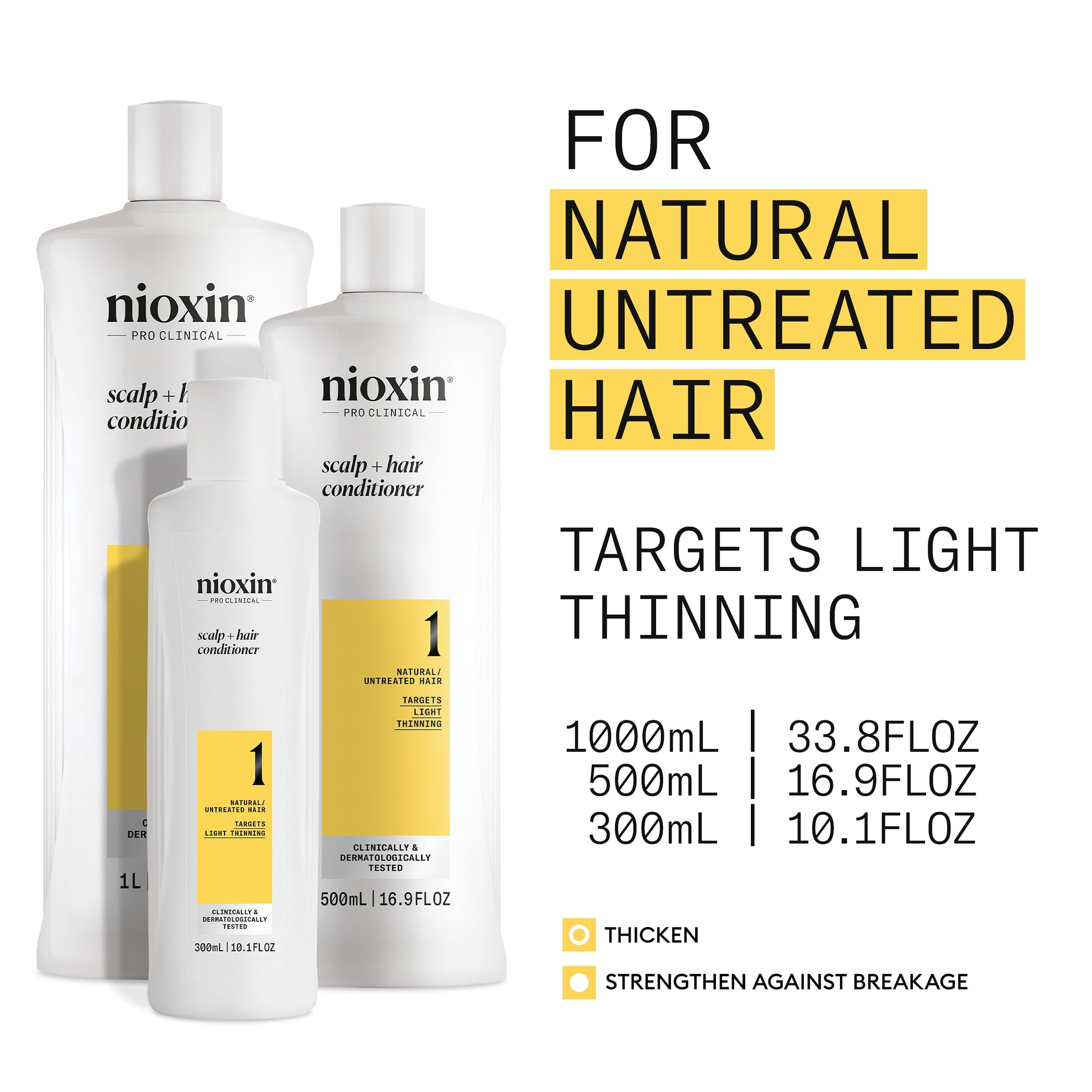 Nioxin System 3 Scalp + Hair Thickening Shampoo | For Colored, Dry, & Damaged Hair with Light Thinning | Maintain Vibrant Color | Strengthen & Nourish with Niacinamide & Biotin | 10.1 Fl Oz